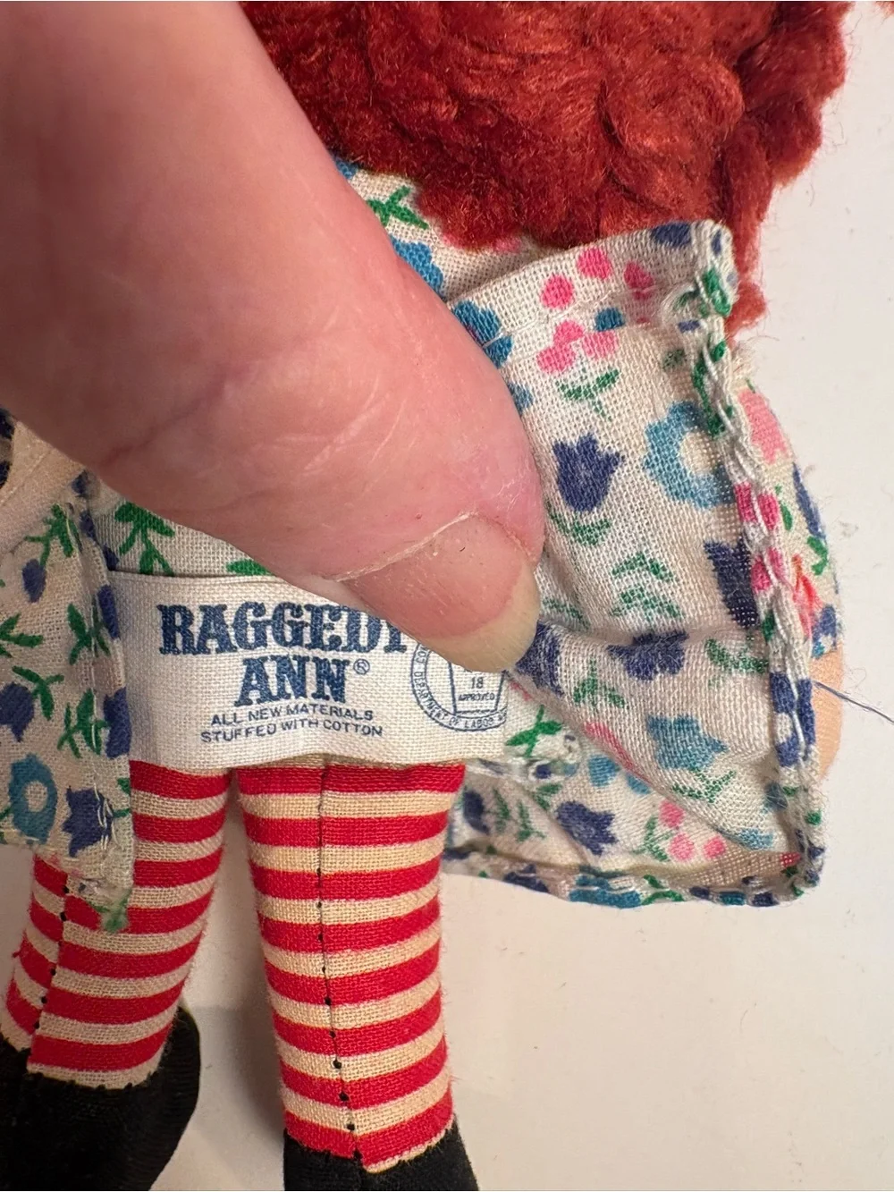 Vintage Raggedy Ann & Andy cloth 7” dolls